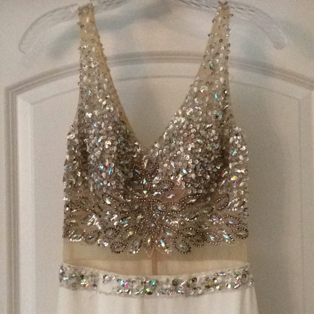 Beautiful Beaded Top Full Length Gown
